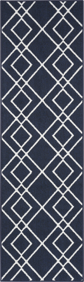 Nourison Modern Lines MOL01 Denim Area Rug Main Image