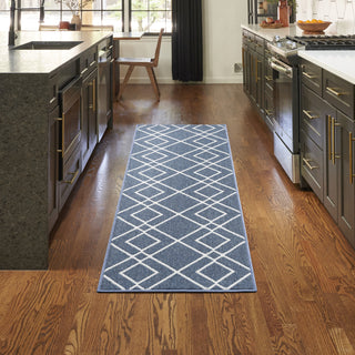 Nourison Modern Lines MOL01 Denim Area Rug Main Image