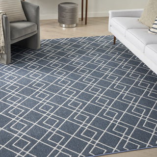 Nourison Modern Lines MOL01 Denim Area Rug Main Image