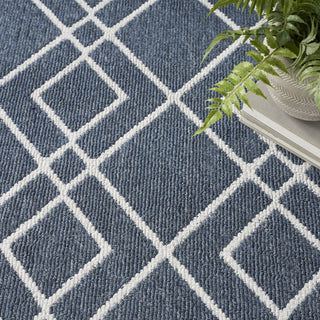 Nourison Modern Lines MOL01 Denim Area Rug Main Image