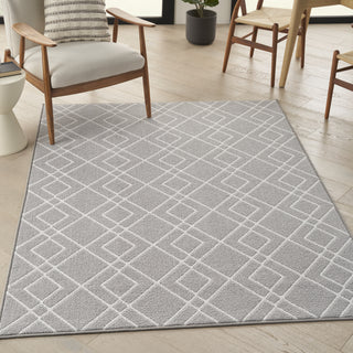 Nourison Modern Lines MOL01 Silver Area Rug Detail Image