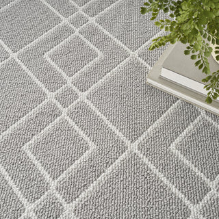 Nourison Modern Lines MOL01 Silver Area Rug Detail Image