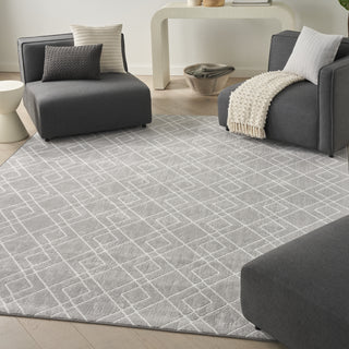 Nourison Modern Lines MOL01 Silver Area Rug Main Image