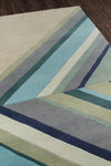 Momeni Delmar DEL-5 Blue Area Rug by Novogratz Close Up Feature