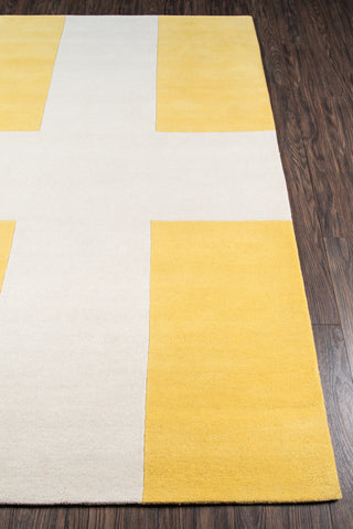 Momeni Delmar DEL-7 Yellow Area Rug by Novogratz Close Up Feature