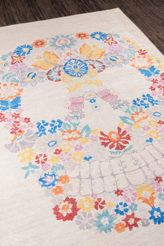 Momeni District DIS-1 Multi Area Rug by Novogratz Close Up Feature