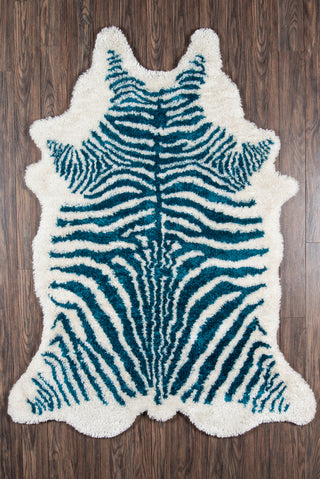 Momeni Kalahari KAL-1 Turquoise Area Rug by Novogratz Main