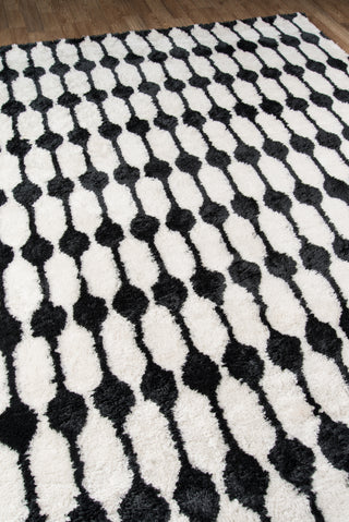 Momeni Retro RET-4 Black Area Rug by Novogratz Close Up Feature