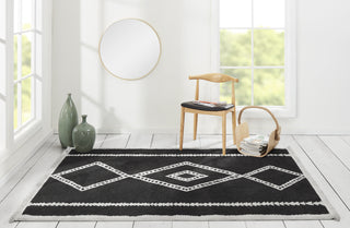 Momeni Monaco MOA-7 Black Area Rug Lifestyle Image Feature