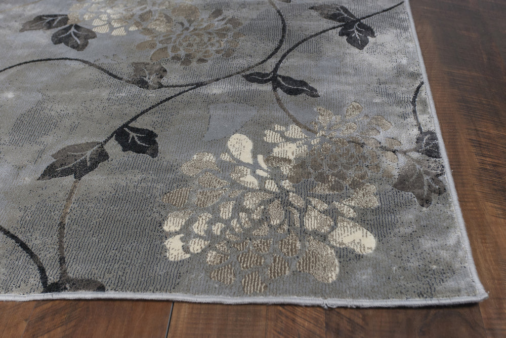 KAS Montecarlo IV 5166 Silver Mirage Flora Area Rug Main Image Feature