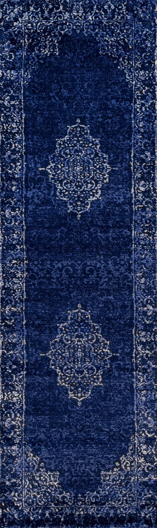 Momeni Monterey MO-03 Blue Area Rug Closeup