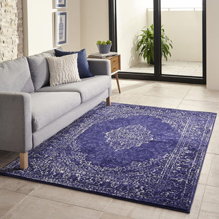 Momeni Monterey MO-03 Blue Area Rug Room Scene Feature