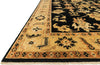Loloi Morrow MW-03 Black / Light Gold Area Rug Corner Shot