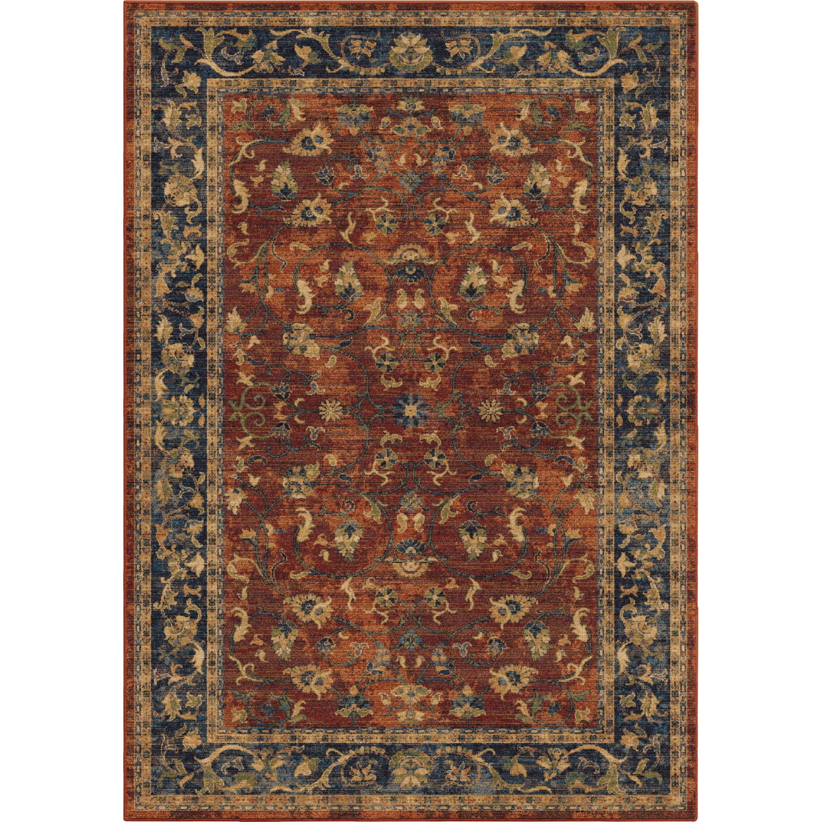 Orian Rugs Mosaic Floral Trail Red Area Rug main image