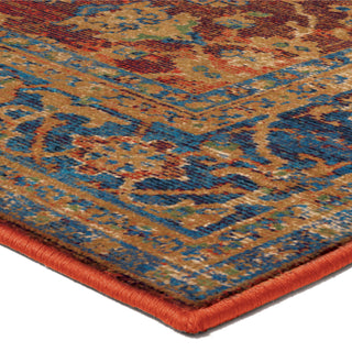 Orian Rugs Mosaic Anzia Red Area Rug Corner Shot