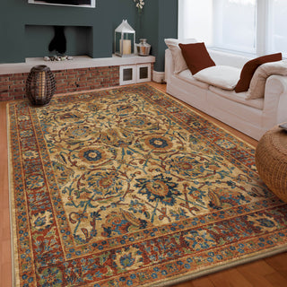 Orian Rugs Mosaic Border Moroccan Multi Area Rug Room Scene Feature