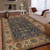 Orian Rugs Mosaic Border Entressed Navy Area Rug Room Scene Feature