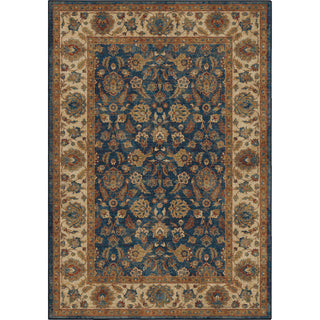 Orian Rugs Mosaic Border Entressed Navy Area Rug main image