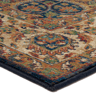 Orian Rugs Mosaic Monroe Blue Area Rug Corner Shot