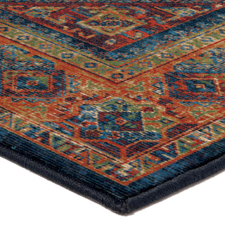 Orian Rugs Mosaic Lorenz Blue Area Rug Corner Shot