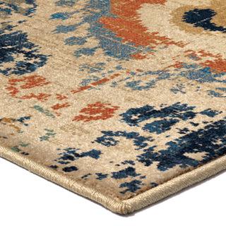 Orian Rugs Mosaic Moroccan Scroll Beige Area Rug Corner Shot