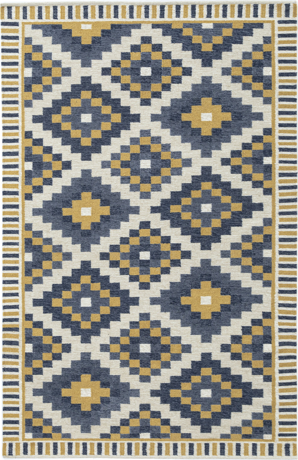 Nustory Panja Mosaic Blue Area Rug