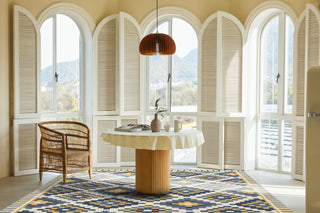 NuStory Panja Mosaic Blue Area Rug 
