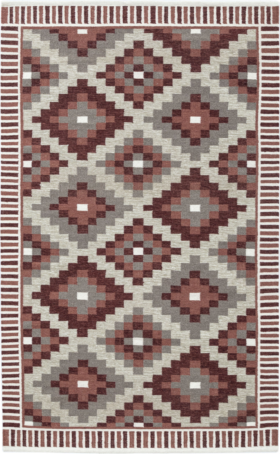 Nustory Panja Mosaic Red Area Rug