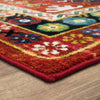 Karastan Kaleidoscope Mozambique Red Area Rug corner image