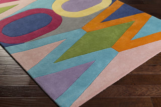 Surya Mod Pop MPP-4507 Aqua Area Rug by Bobby Berk Corner Shot