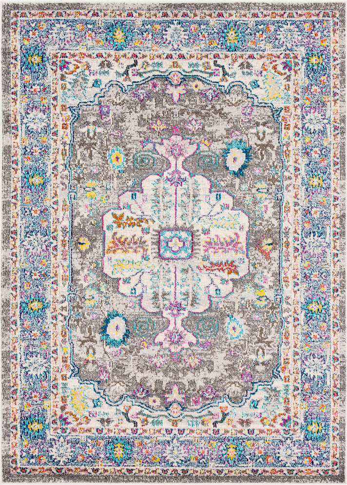 Surya Morocco MRC-2301 Navy Pale Blue Teal Charcoal Light Gray Saffron Bright Yellow Fuchsia Orange Coral Camel Red Beige White Area Rug main image