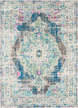 Surya Morocco MRC-2304 Navy Teal Pale Blue Charcoal Fuchsia Light Gray Grass Green Bright Orange Saffron Yellow Camel Beige White Area Rug main image