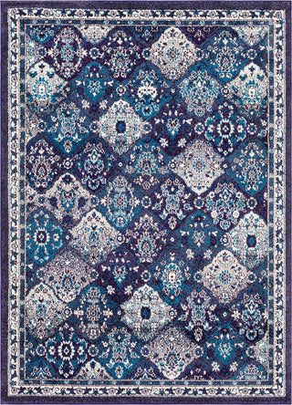 Surya Morocco MRC-2317 Navy Teal Charcoal Dark Brown Beige White Area Rug Mirror main image