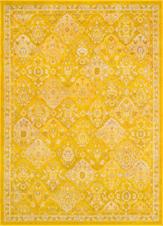 Surya Morocco MRC-2319 Saffron Bright Yellow Camel Beige White Area Rug Mirror main image