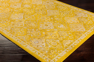 Surya Morocco MRC-2319 Saffron Bright Yellow Camel Beige White Area Rug Mirror Corner Image