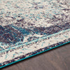 Surya Morocco MRC-2322 Navy Teal Pale Blue Dark Brown Charcoal Camel Light Gray Beige White Area Rug Mirror Texture Image
