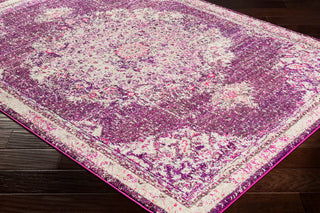 Surya Morocco MRC-2323 Fuchsia Navy Charcoal Coral Pale Blue Camel Light Gray Beige White Area Rug Mirror Corner Image