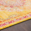 Surya Morocco MRC-2325 Saffron Bright Yellow Orange Camel Red Light Gray Charcoal Pale Blue Coral Fuchsia White Beige Area Rug Mirror Texture Image