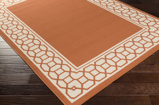 Surya Marina MRN-3035 Burnt Orange Machine Woven Area Rug Corner Shot