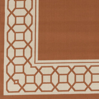 Surya Marina MRN-3035 Burnt Orange Machine Woven Area Rug Sample Swatch