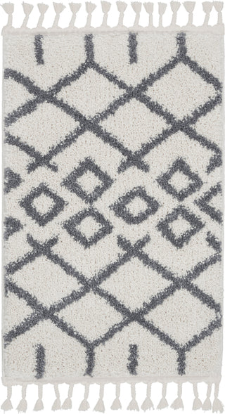 Nourison Moroccan Shag MRS01 White Area Rug