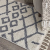 Nourison Moroccan Shag MRS01 White Area Rug