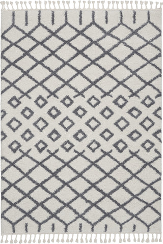 Nourison Moroccan Shag MRS01 White Area Rug