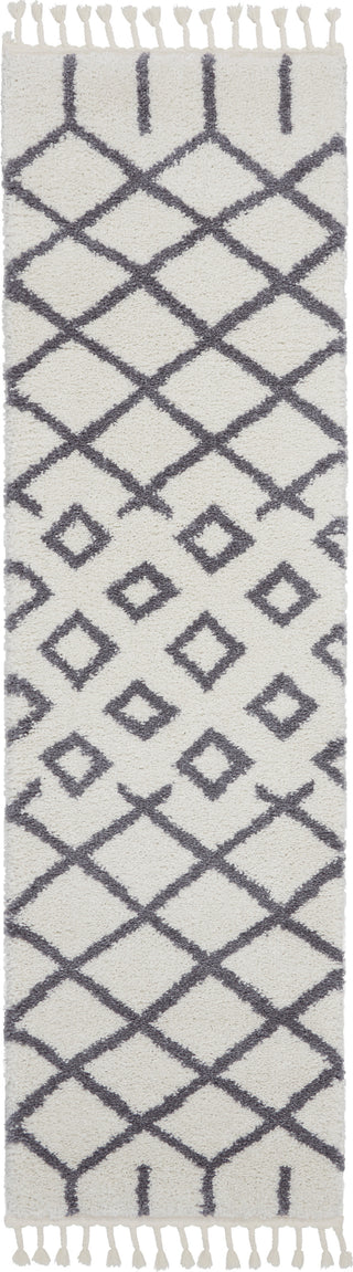 Nourison Moroccan Shag MRS01 White Area Rug