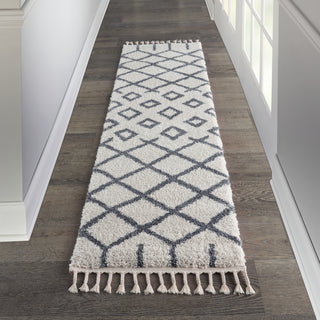 Nourison Moroccan Shag MRS01 White Area Rug