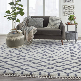 Nourison Moroccan Shag MRS01 White Area Rug