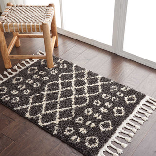 Moroccan Shag MRS02 Charcoal Area Rug by Nourison