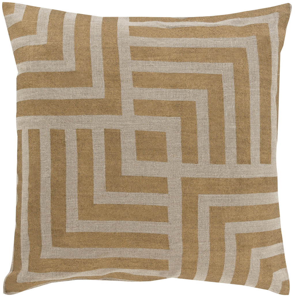 Surya Metallic Stamped MS-006 Pillow 18 X 18 X 4 Poly filled