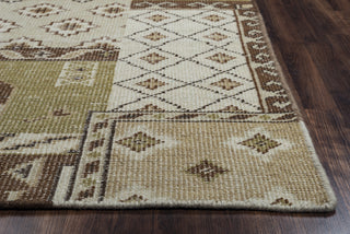 Rizzy Maison MS8662 ivory khaki Area Rug Edge Shot Feature