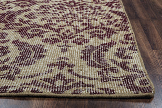 Rizzy Maison MS8678 Burgundy Area Rug Edge Shot